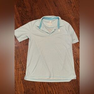 Kids Striped Polo Shirt - Light Blue size 16 NWT